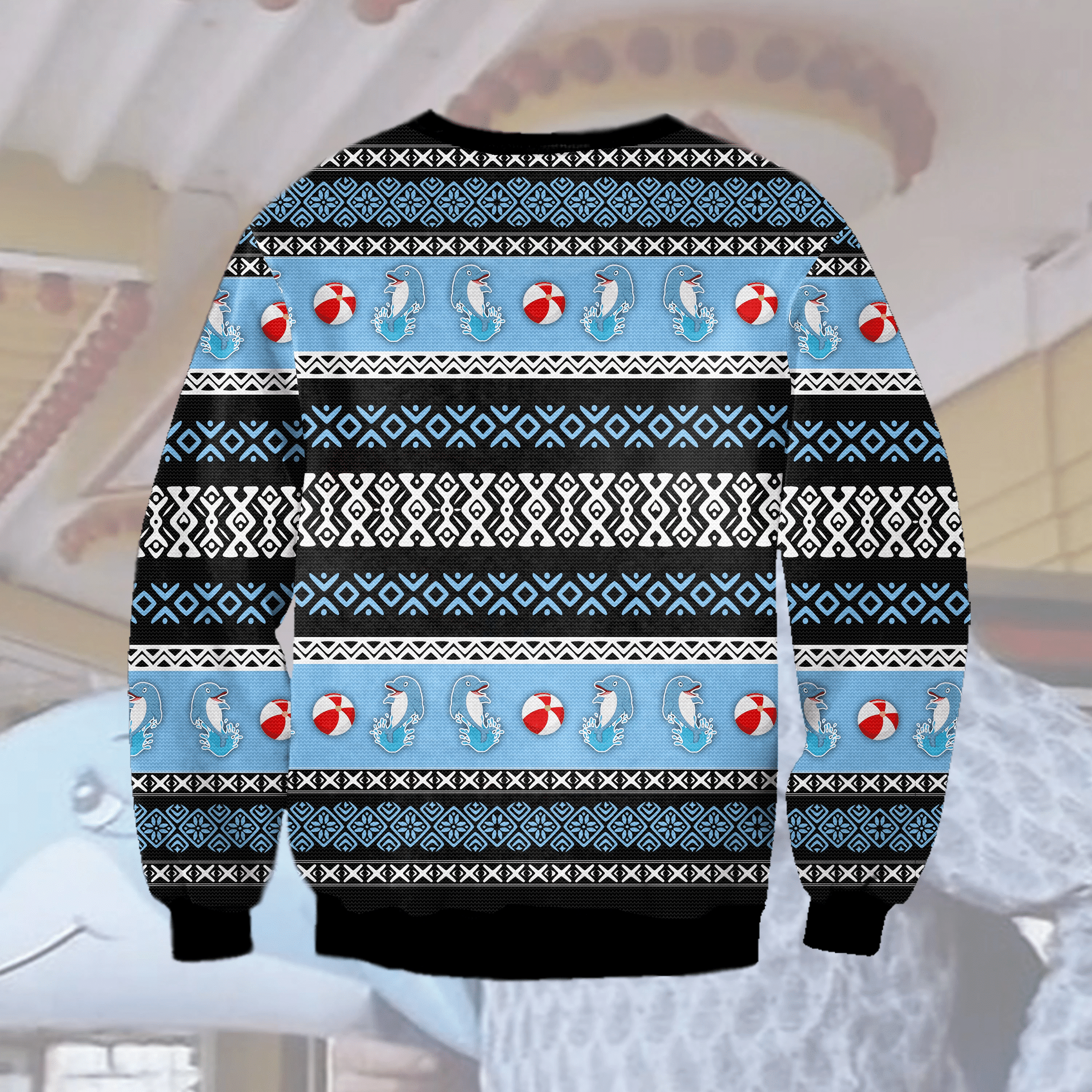 I'Ve Lost My Dolphin Ugly Christmas Sweater Adult 3D Funny Matching for family - Image 2