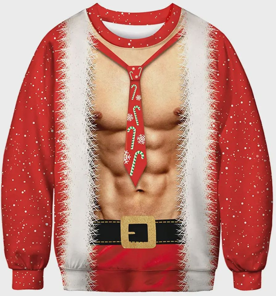 Iyowel Unisex Crew Neck Ugly Christmas Sweater Adult 3D Funny Matching for family