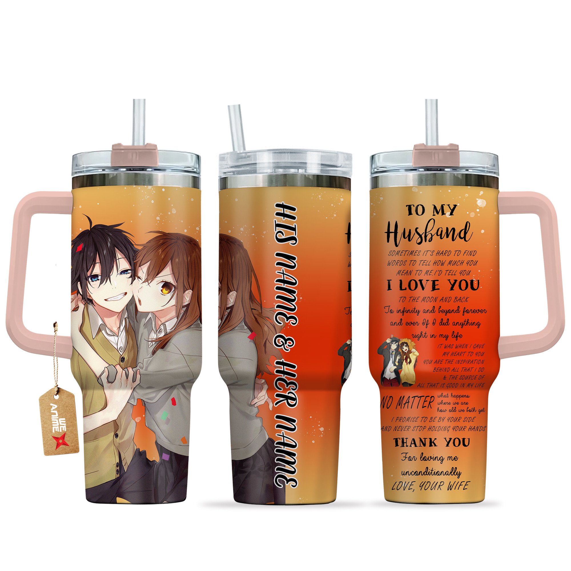 Izumi Miyamura & Kyouko Hori Horimiya Anime Valentine Custom Stanley Cup 40 oz 30 oz Tumbler With HandleTVC2301168