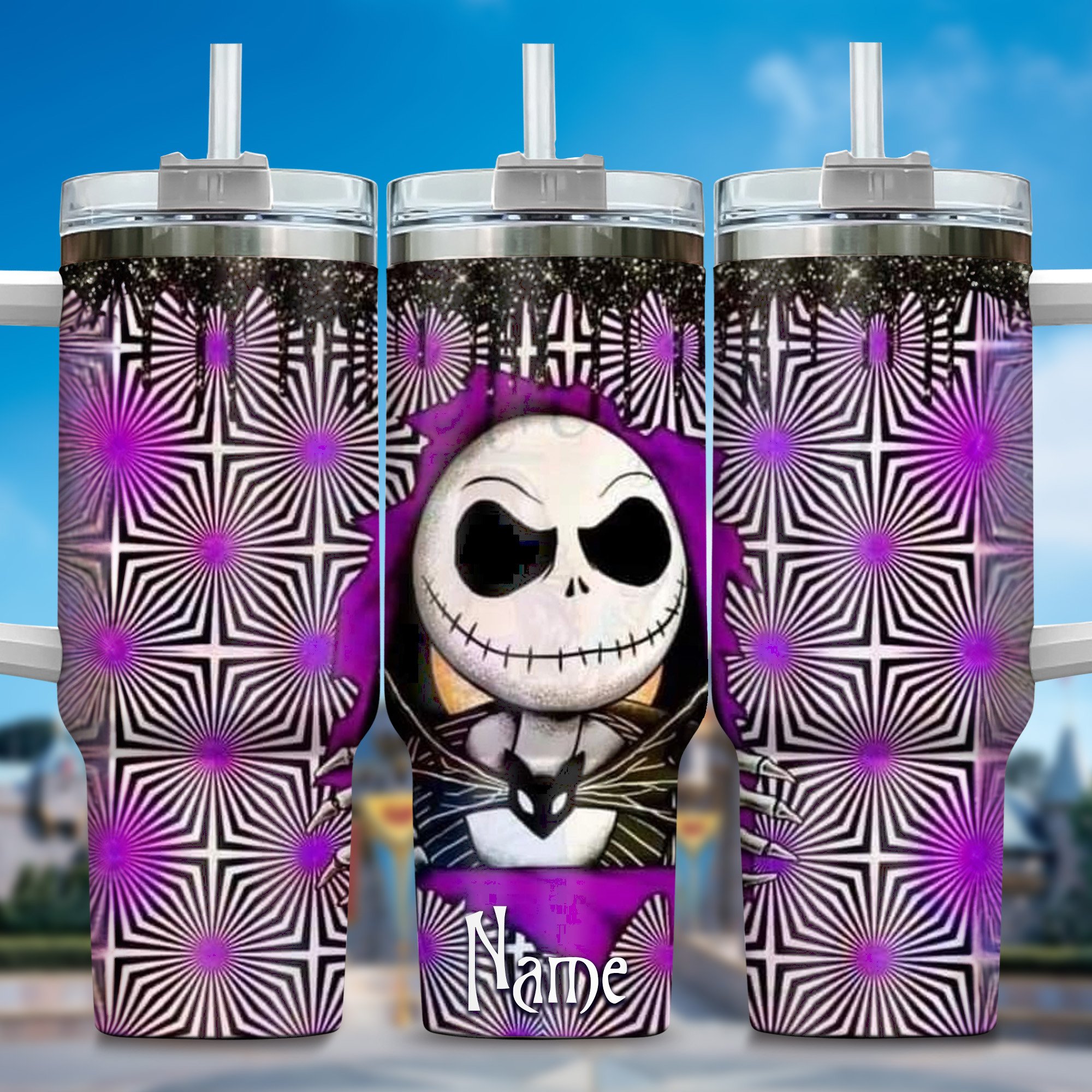 Jack and Sally Movies Custom Stanley Cup 40 oz 30 oz Tumbler With HandleTVC2301356