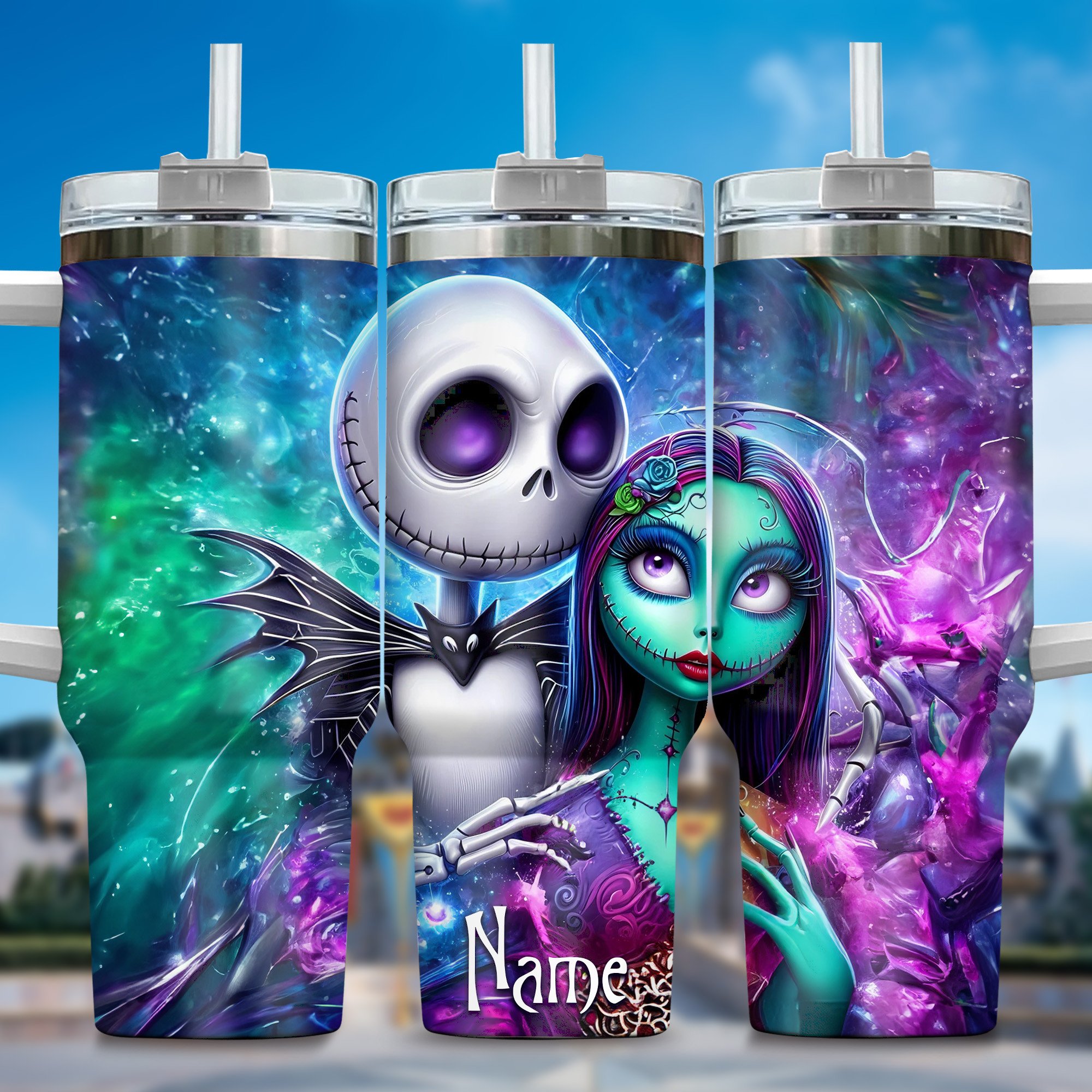 Jack and Sally Movies Custom Stanley Cup 40 oz 30 oz Tumbler With HandleTVC2301356