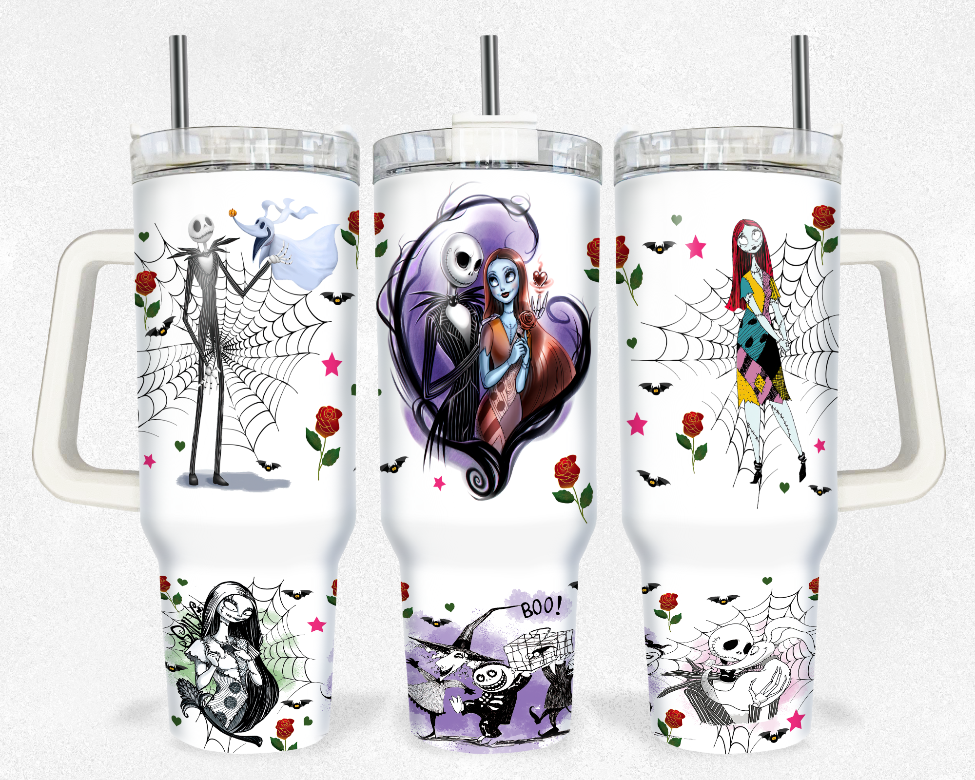 Jack And Sally The Nightmare Before Christmas Cartoon Custom Stanley Cup 40 oz 30 oz Tumbler With HandleTVC2301176