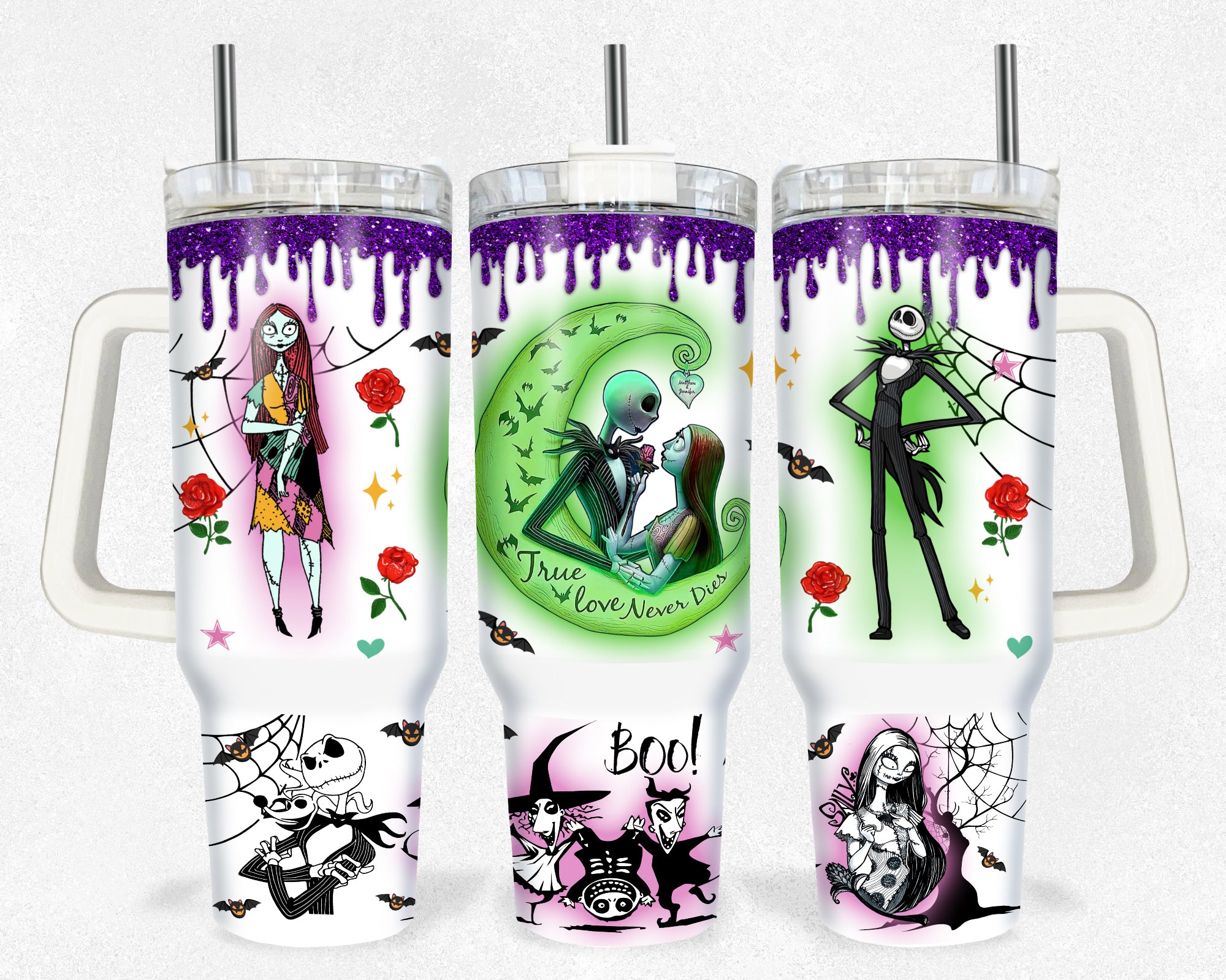 Jack And Sally The Nightmare Before Christmas Cartoon Custom Stanley Cup 40 oz 30 oz Tumbler With HandleTVC2301176