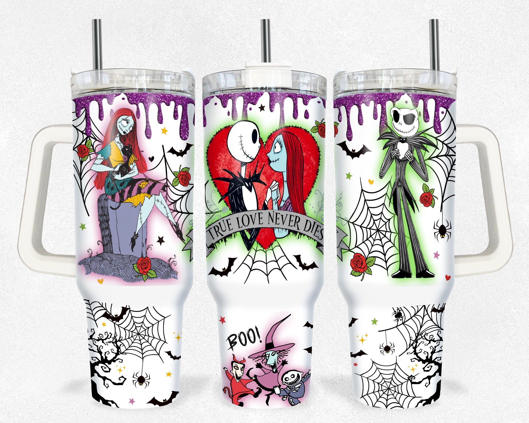 Jack And Sally The Nightmare Before Christmas Cartoon Custom Stanley Cup 40 oz 30 oz Tumbler With HandleTVC2301176