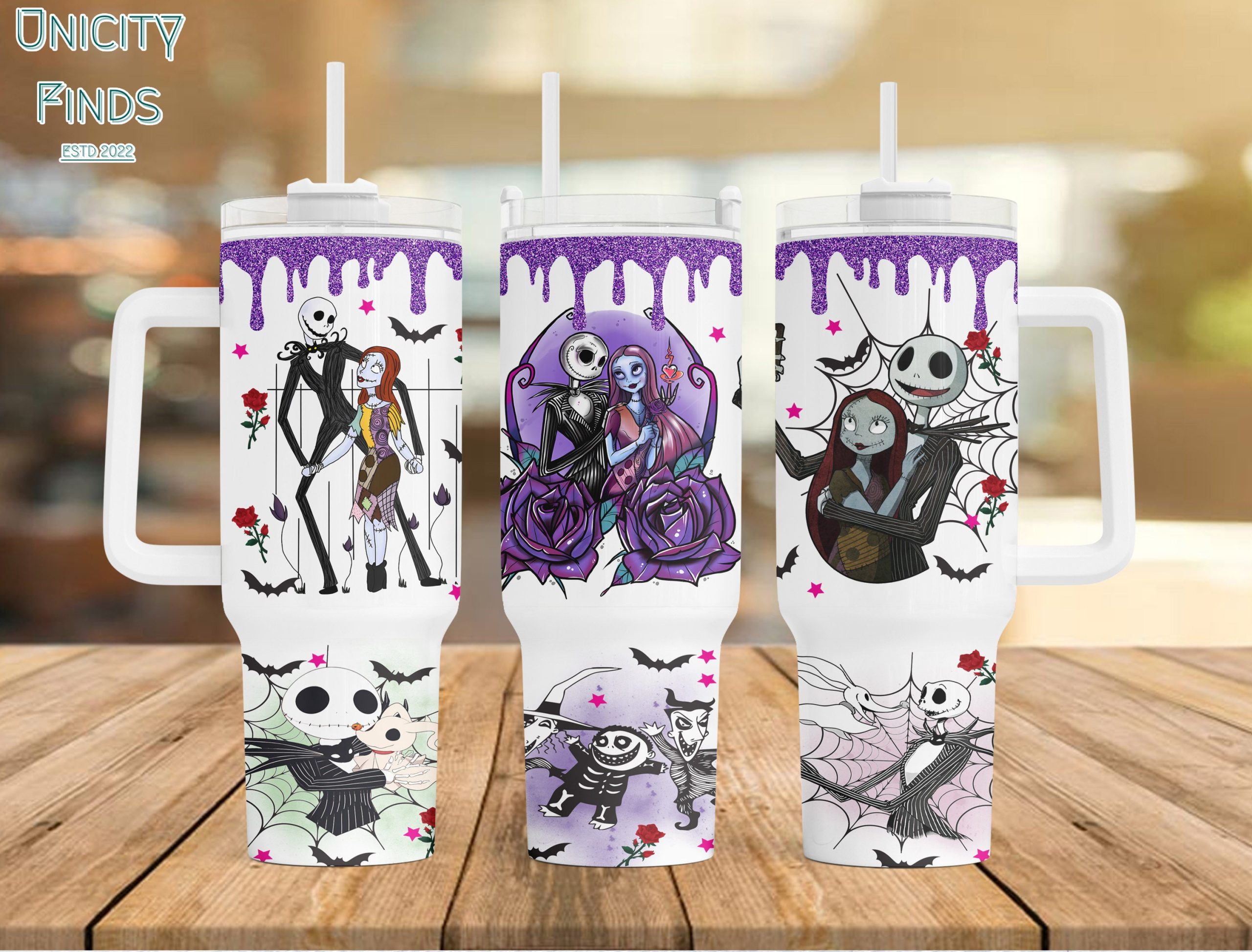 Jack And Sally The Nightmare Before Christmas Cartoon Custom Stanley Cup 40 oz 30 oz Tumbler With HandleTVC2301849