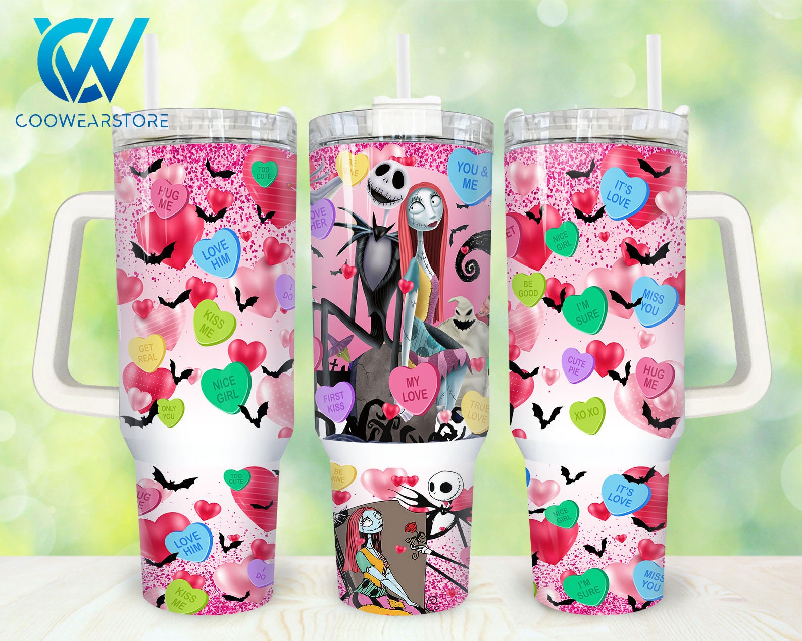 Jack And Sally The Nightmare Before Christmas Cartoon Custom Stanley Cup 40 oz 30 oz Tumbler With HandleTVC2301857