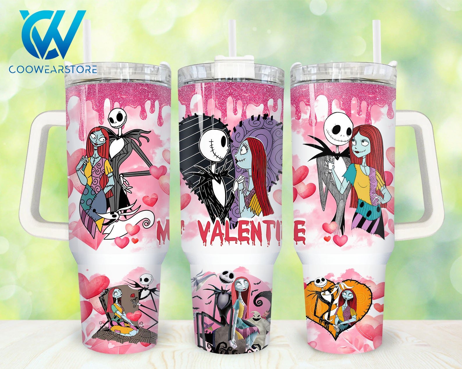 Jack And Sally The Nightmare Before Christmas Cartoon Custom Stanley Cup 40 oz 30 oz Tumbler With HandleTVC2301861
