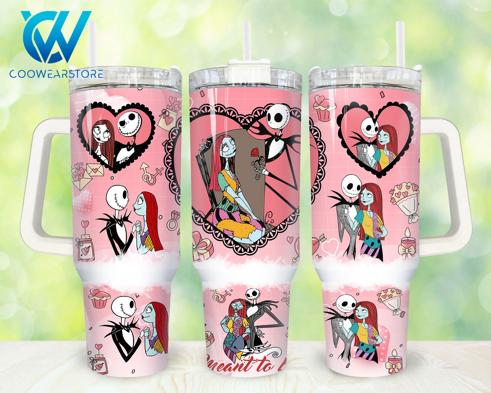 Jack And Sally The Nightmare Before Christmas Cartoon Custom Stanley Cup 40 oz 30 oz Tumbler With HandleTVC2301861