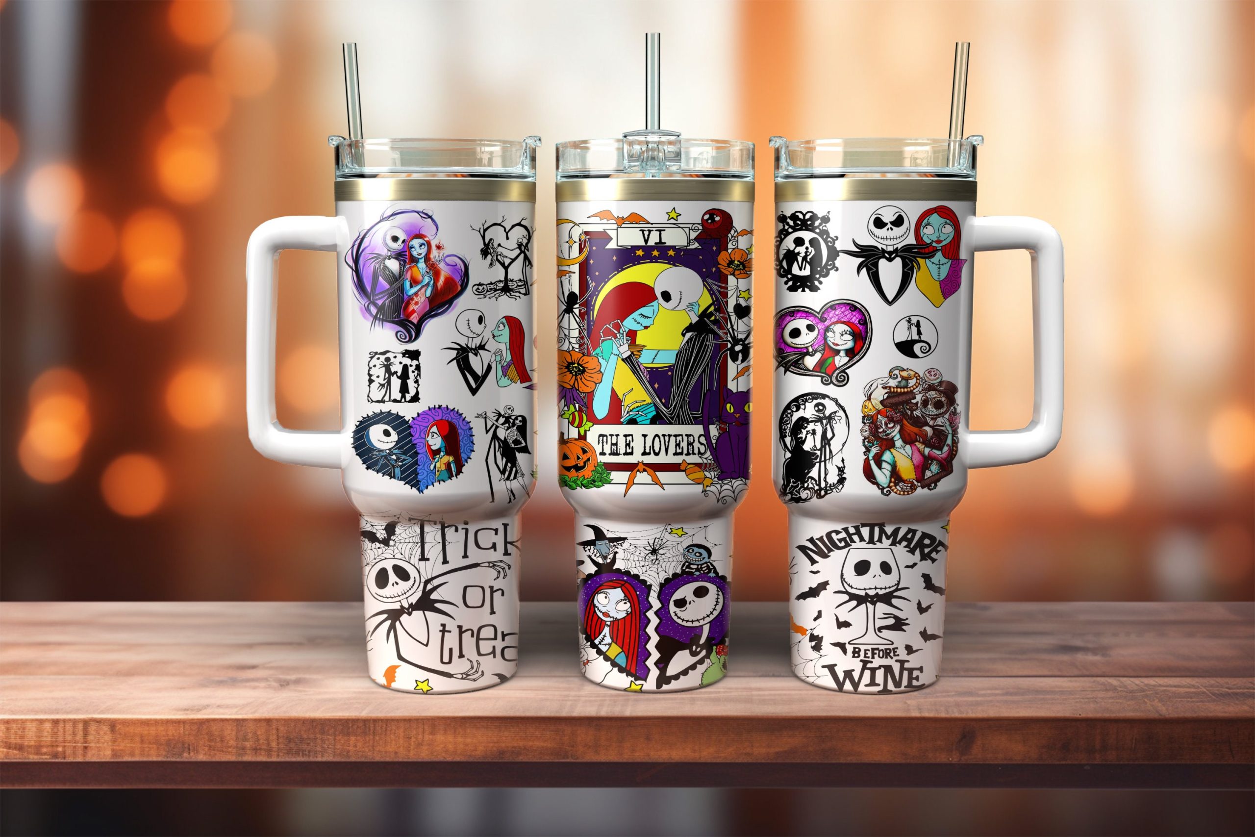 Jack And Sally The Nightmare Before Christmas Cartoon Custom Stanley Cup 40 oz 30 oz Tumbler With HandleTVC2301885