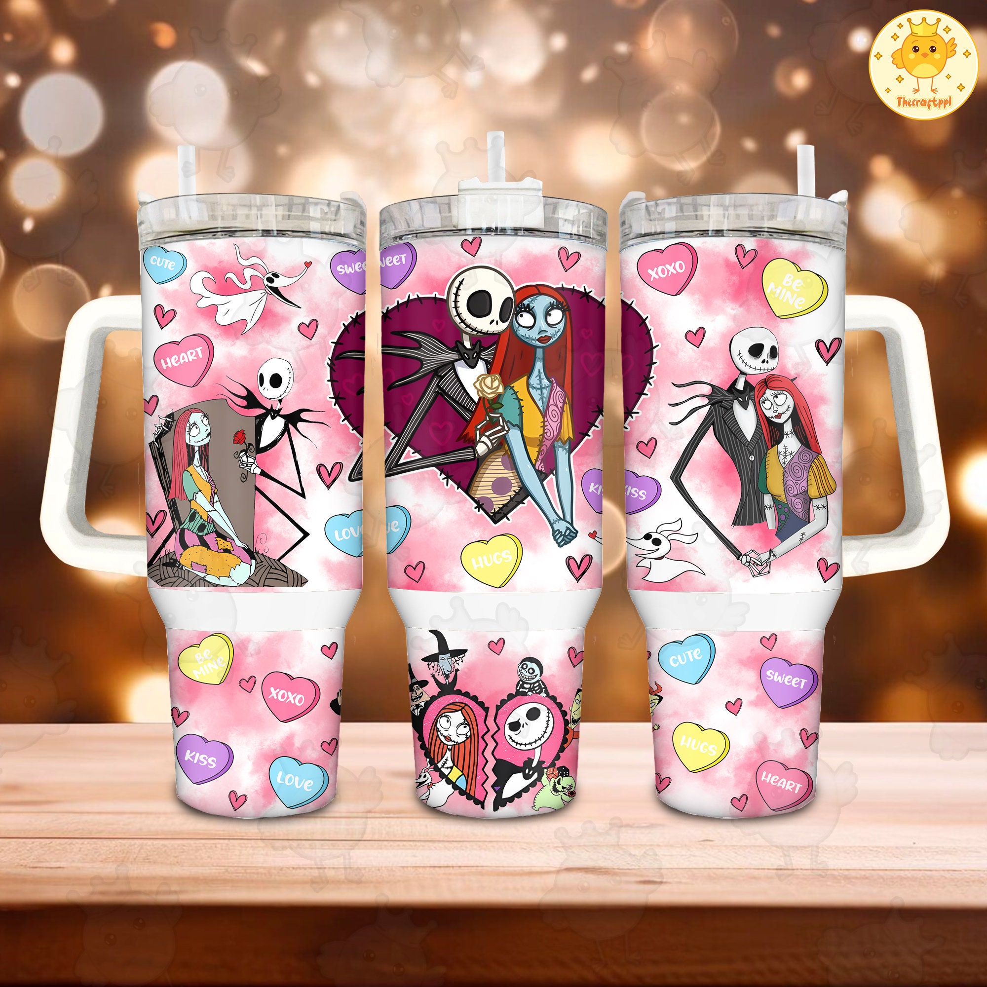 Jack And Sally The Nightmare Before Christmas Cartoon Custom Stanley Cup 40 oz 30 oz Tumbler With HandleTVC2301891