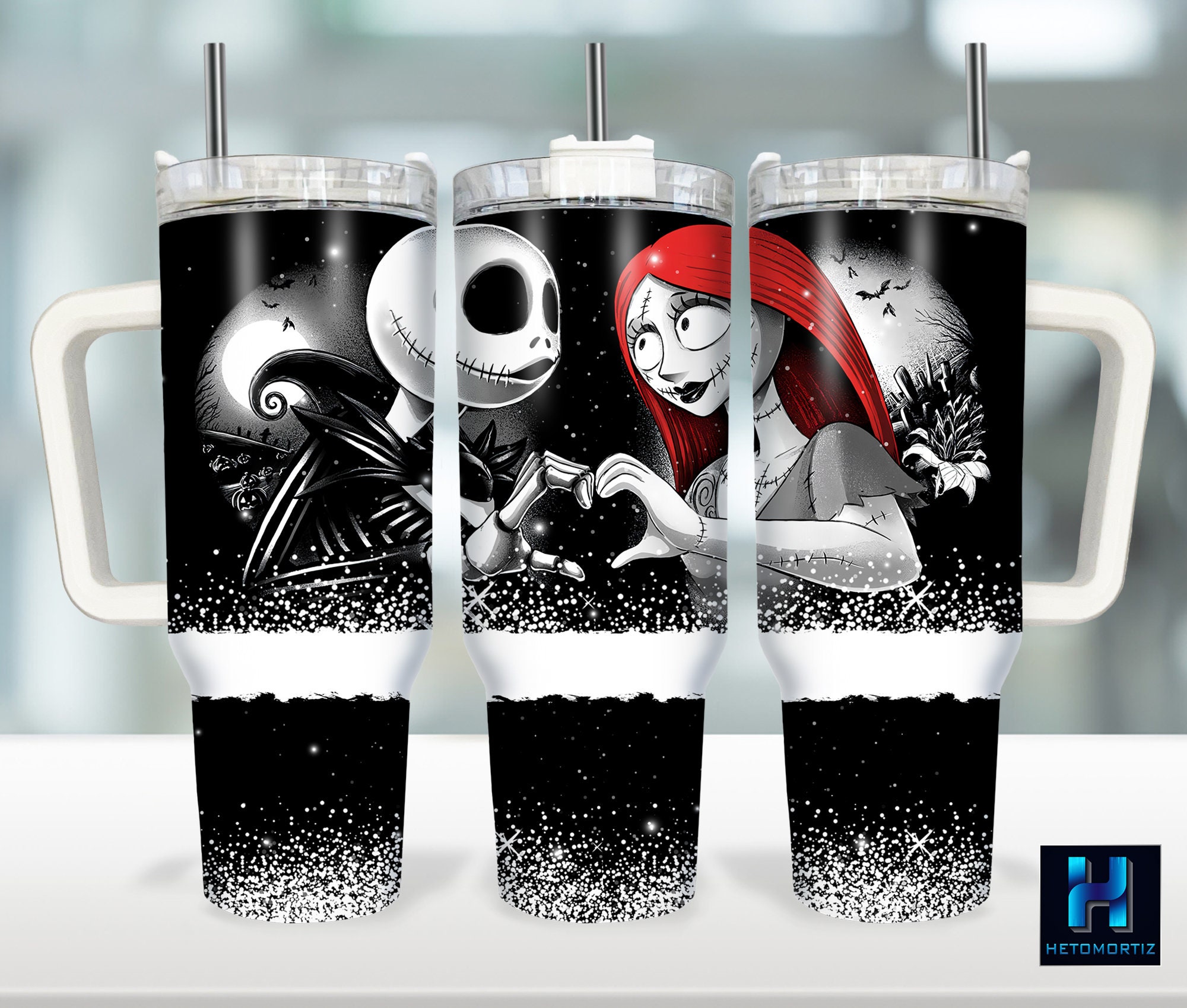 Jack And Sally The Nightmare Before Christmas Cartoon Custom Stanley Cup 40 oz 30 oz Tumbler With HandleTVC2301966