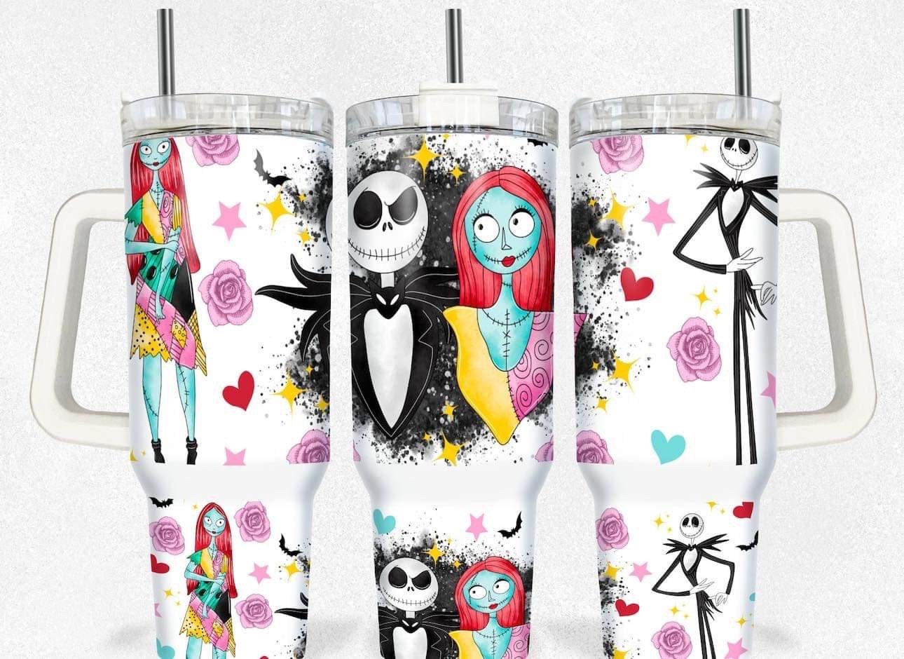 Jack And Sally The Nightmare Before Christmas Cartoon Custom Stanley Cup 40 oz 30 oz Tumbler With HandleTVC2301970
