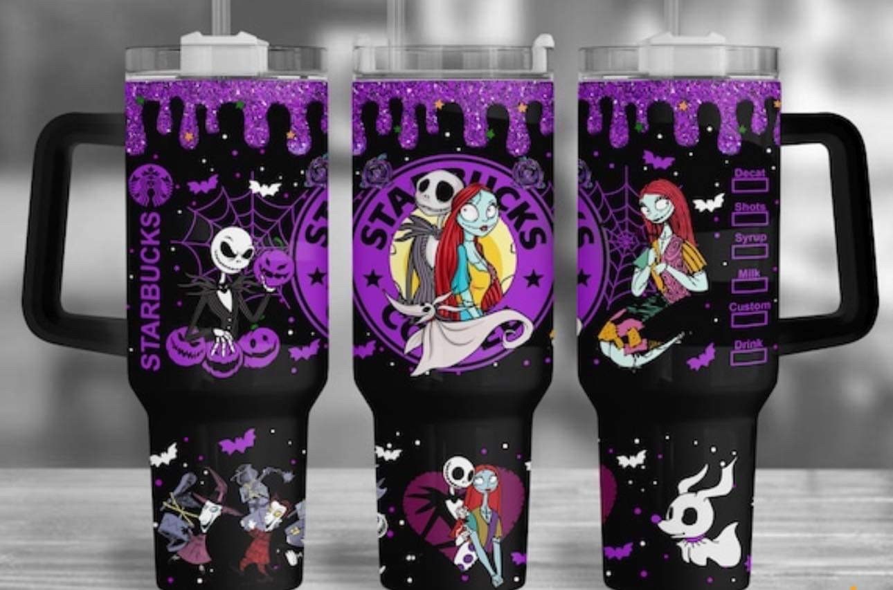 Jack And Sally The Nightmare Before Christmas Cartoon Custom Stanley Cup 40 oz 30 oz Tumbler With HandleTVC2301970