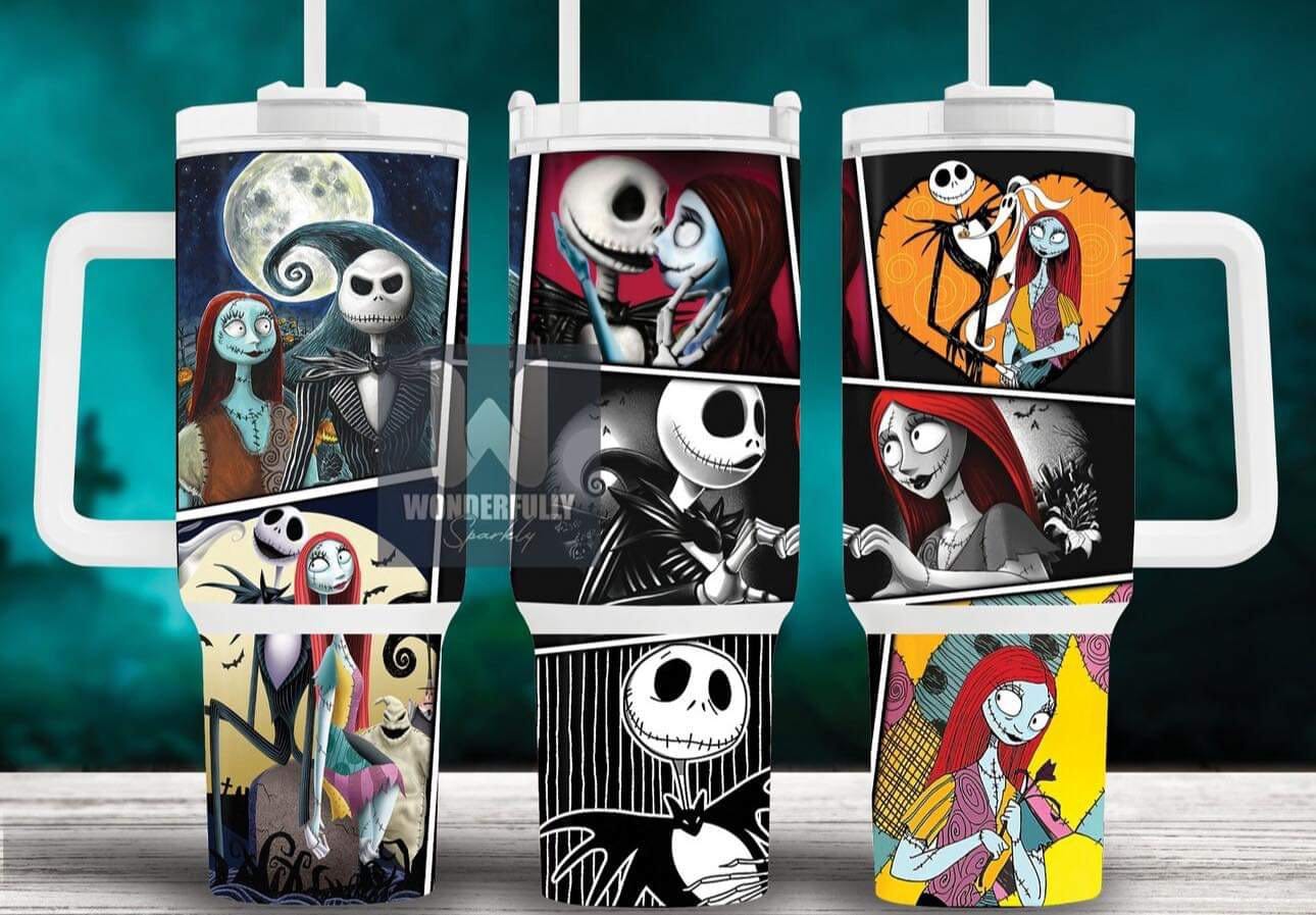 Jack And Sally The Nightmare Before Christmas Cartoon Custom Stanley Cup 40 oz 30 oz Tumbler With HandleTVC2301970