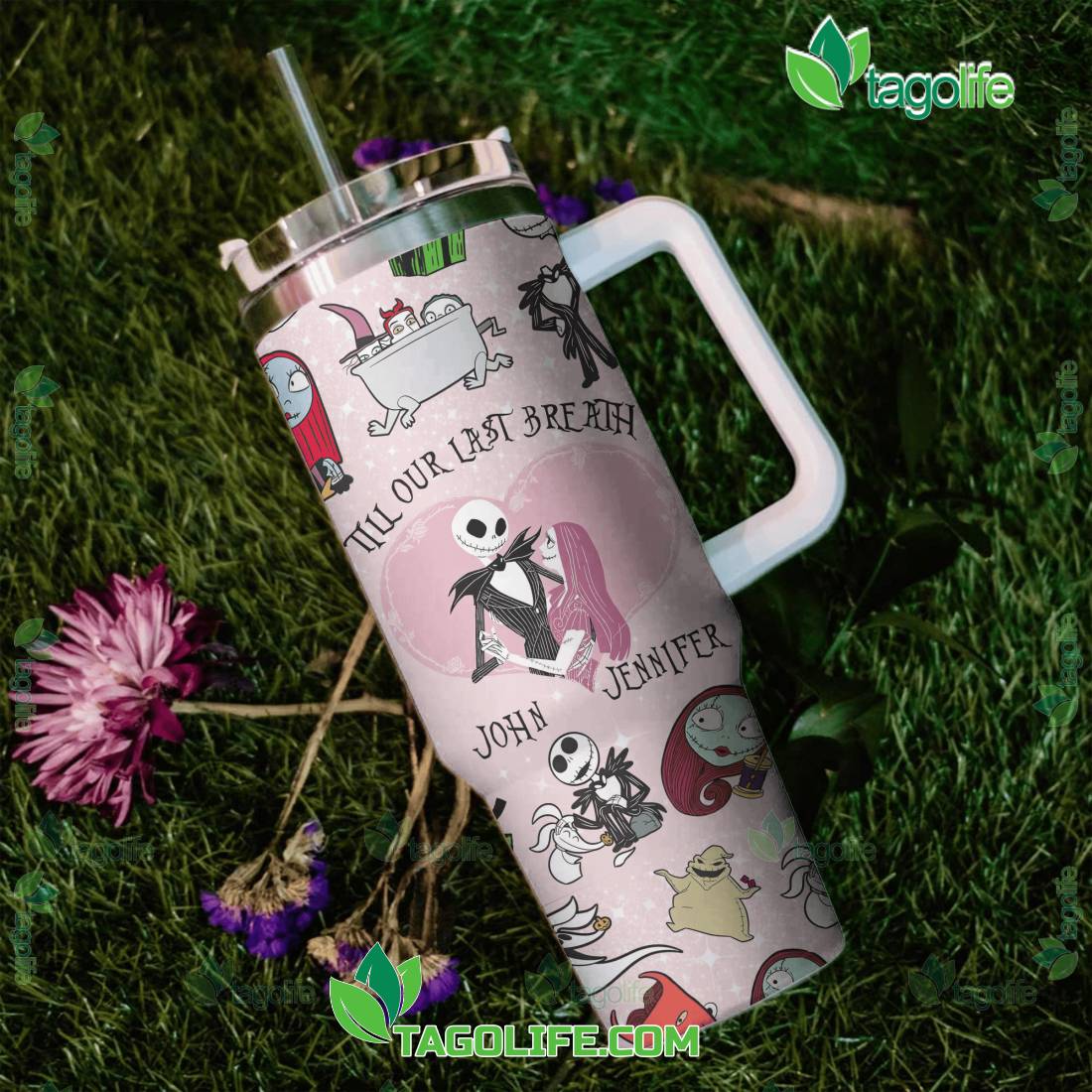 Jack And Sally The Nightmare Before Christmas Cartoon Custom Stanley Cup 40 oz 30 oz Tumbler With HandleTVC2301984 - Image 3