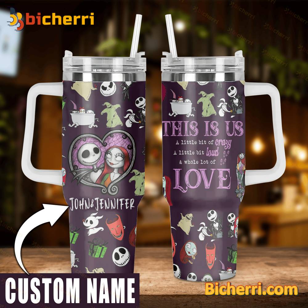 Jack And Sally The Nightmare Before Christmas Cartoon Custom Stanley Cup 40 oz 30 oz Tumbler With HandleTVC2301984