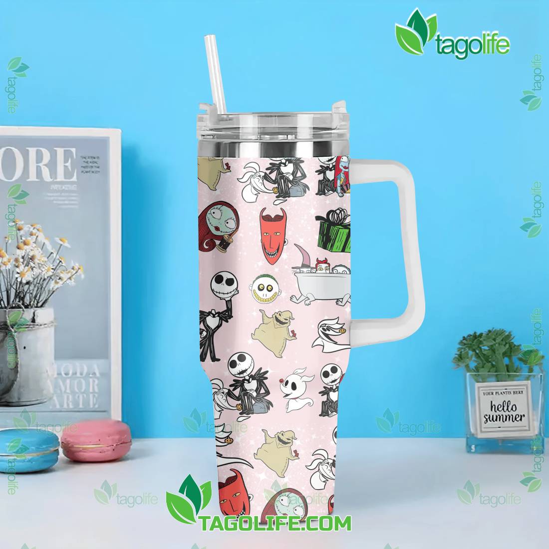 Jack And Sally The Nightmare Before Christmas Cartoon Custom Stanley Cup 40 oz 30 oz Tumbler With HandleTVC2301984 - Image 2