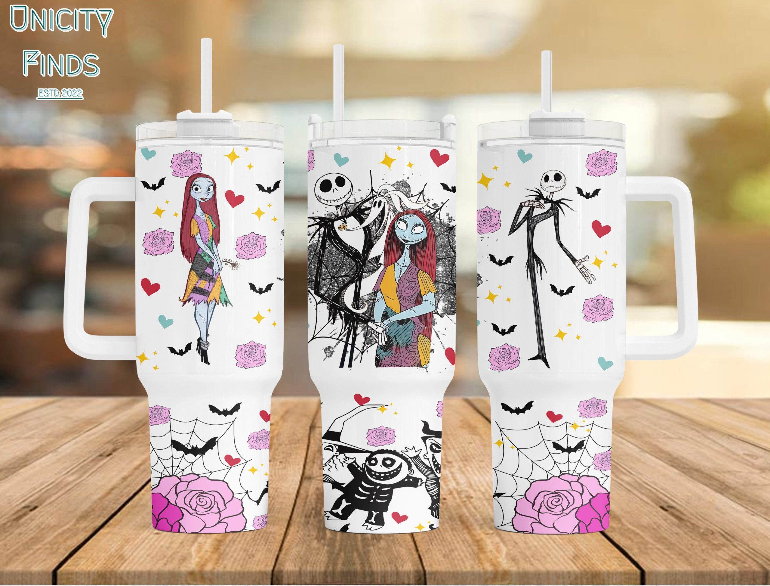 Jack And Sally The Nightmare Before Christmas Movies Custom Stanley Cup 40 oz 30 oz Tumbler With HandleTVC2301849