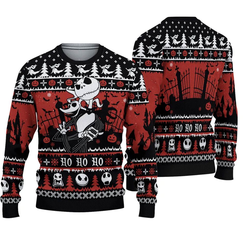 Jack and Zero Night Before Christmas Sweater