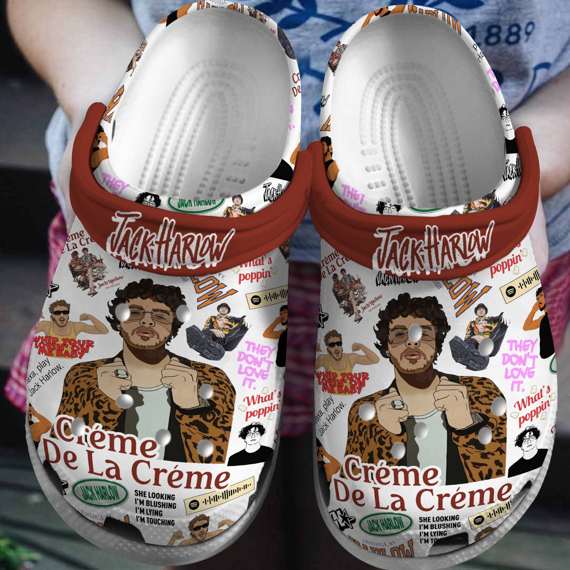 Jack Harlow Music Crocs Crocband Clogs Shoes Comfortable For Men Women and Kids