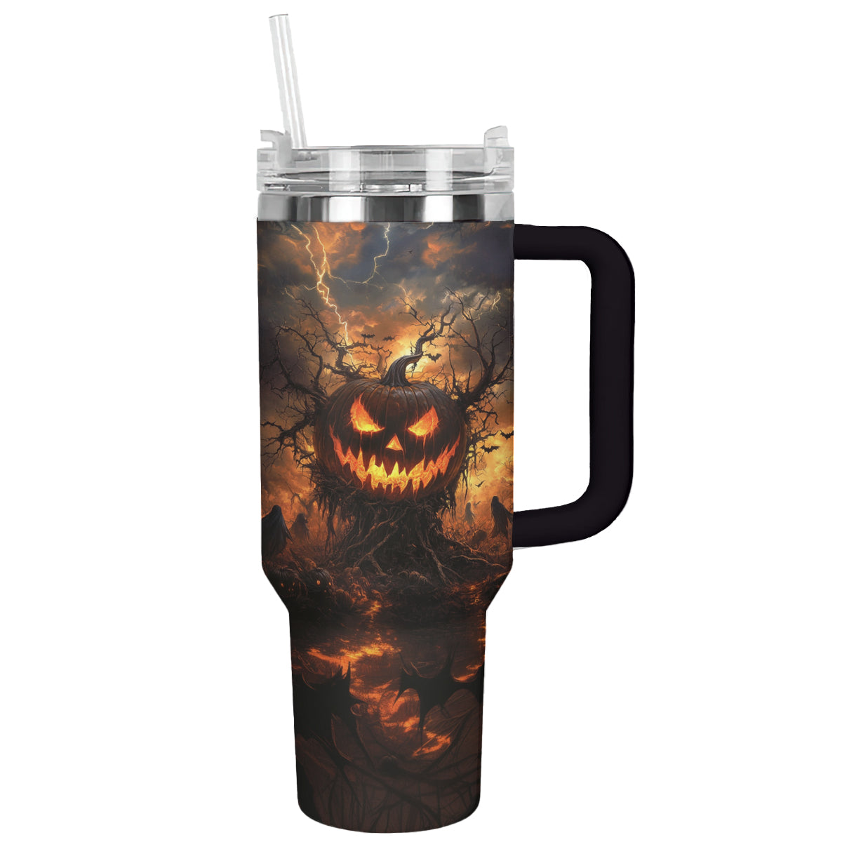 Jack-O’-Lantern On Halloween Custom Stanley Cup 40 oz 30 oz Tumbler With HandleTVC2301682 - Image 5