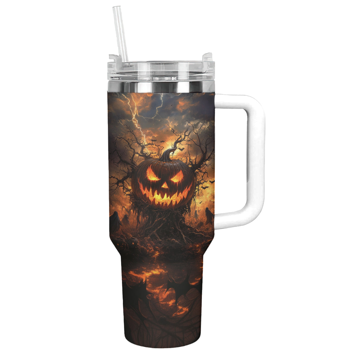 Jack-O’-Lantern On Halloween Custom Stanley Cup 40 oz 30 oz Tumbler With HandleTVC2301682 - Image 7