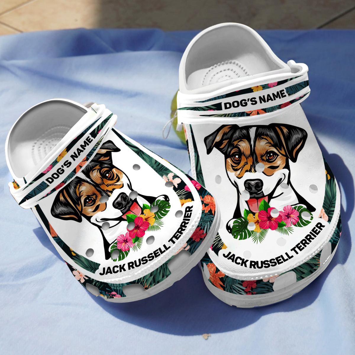 Jack Russell Terrier Dog Crocs Crocband Clogs Shoes Comfortable For Men Women and Kids