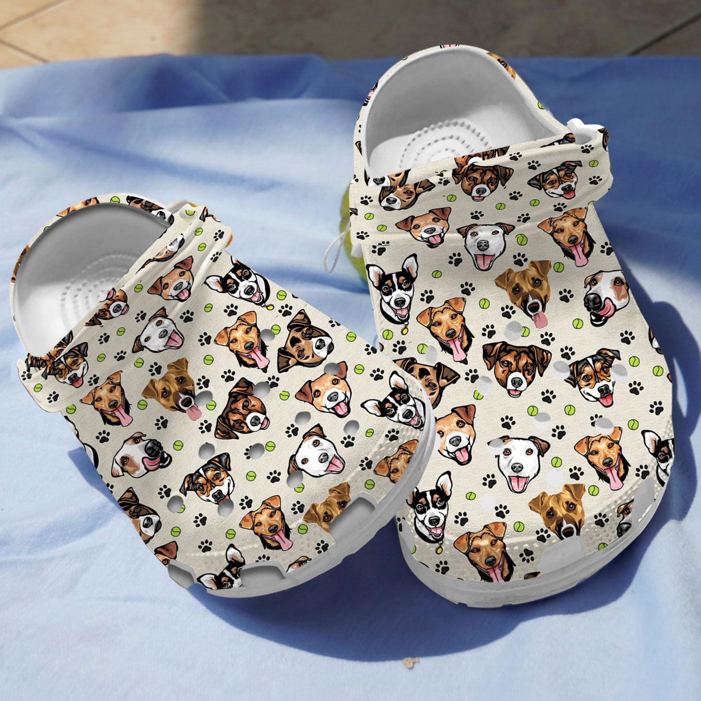 Jack Russell Terrier Dog Crocs Crocband Clogs Shoes Comfortable For Men Women and Kids