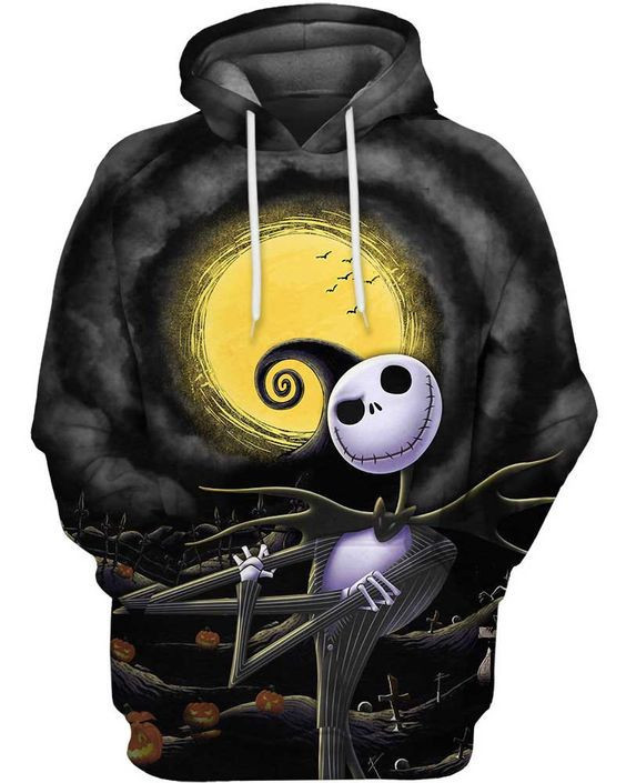 Jack Skellington 3D All Over Print Hoodie, Zip Hoodie