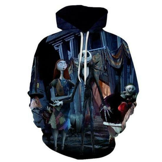 Jack Skellington 3D All Over Print Hoodie, Zip Hoodie