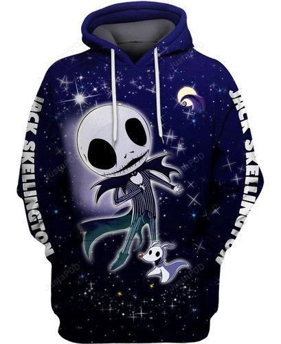 Jack Skellington 3D All Over Print Hoodie, Zip Hoodie