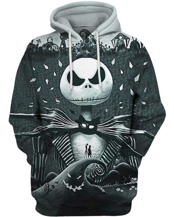 Jack Skellington 3D All Over Print Hoodie, Zip Hoodie