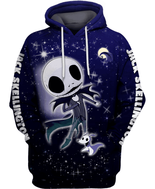 Jack Skellington 3D All Over Print Hoodie, Zip Hoodie