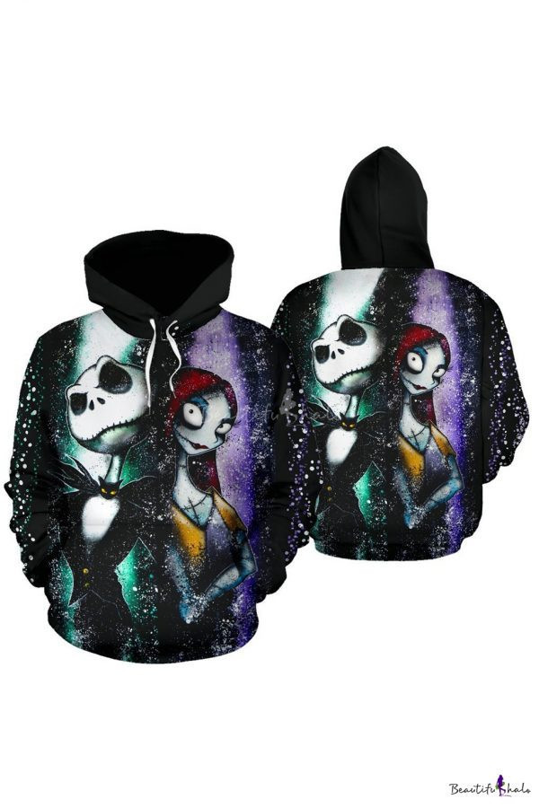 Jack Skellington 3D All Over Print Hoodie, Zip Hoodie
