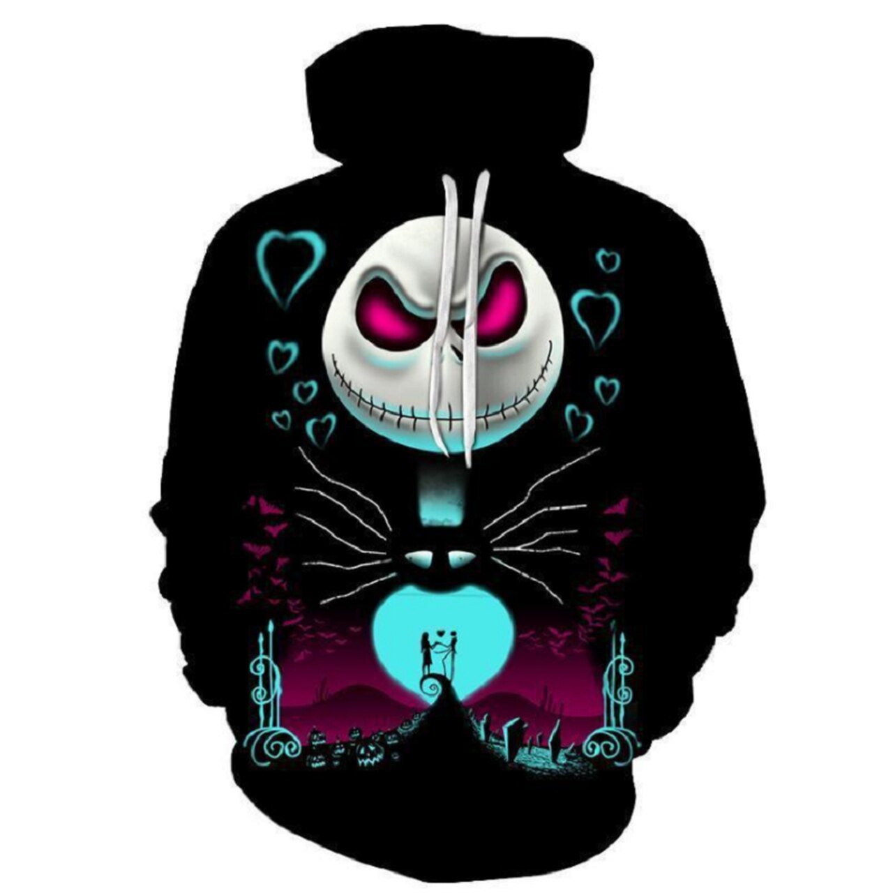Jack Skellington 3D All Over Print Hoodie, Zip Hoodie