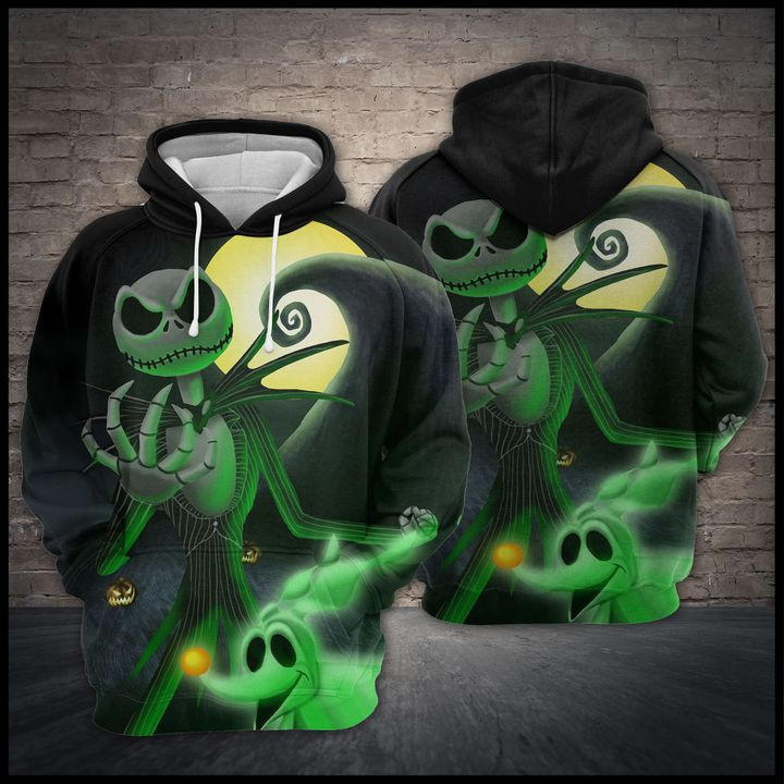 Jack Skellington 3D All Over Print Hoodie, Zip Hoodie