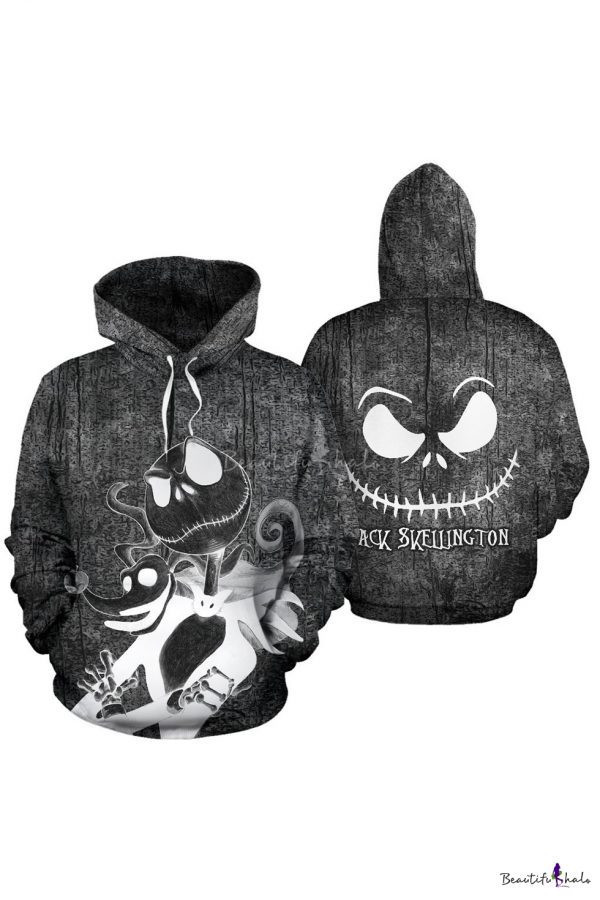 Jack Skellington 3D All Over Print Hoodie, Zip Hoodie