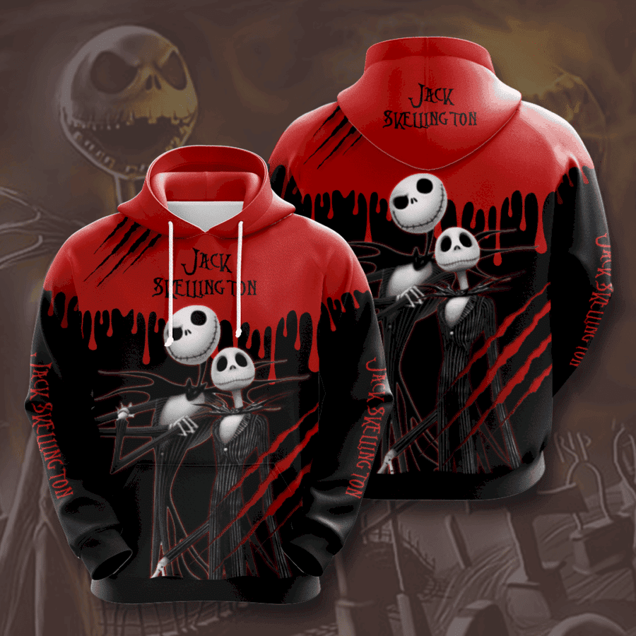 Jack Skellington 3D All Over Print Hoodie, Zip Hoodie