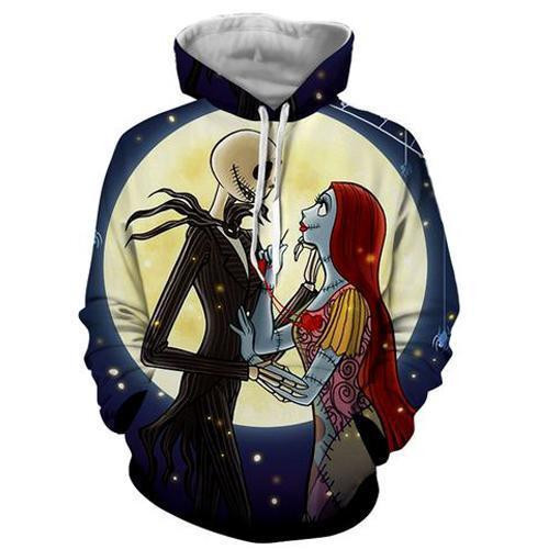 Jack Skellington 3D All Over Print Hoodie, Zip Hoodie