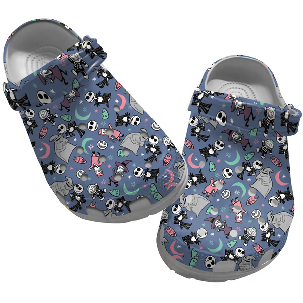 Jack Skellington And Ogie Boogie The Nightmare Before Christmas Movie Crocs Crocband Clogs Shoes Comfortable For Men Women and Kids