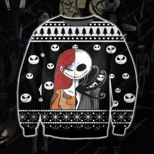 Jack Skellington And Sally Ugly Christmas Sweater Adult 3D Funny Matching for family