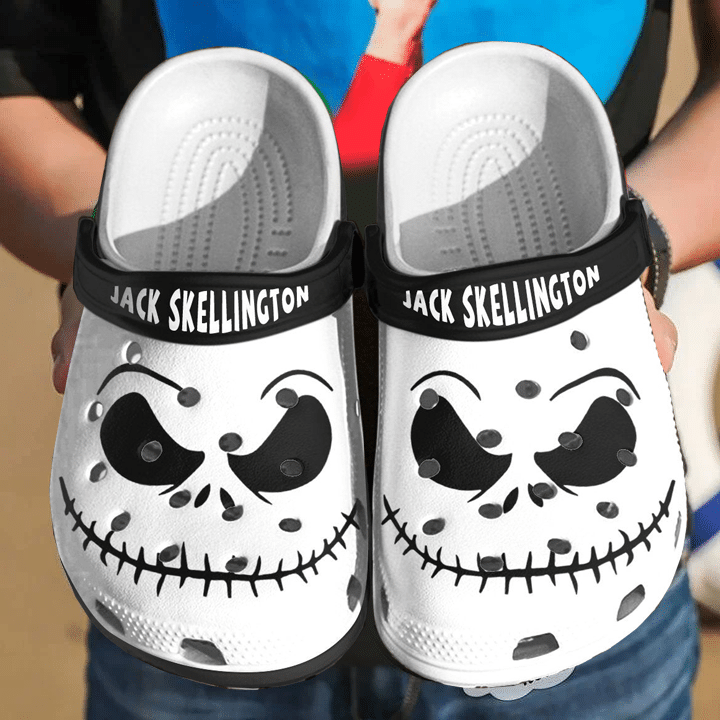 Jack Skellington Cartoon Halloween Crocs Crocband Shoes Clogs Custom Name For Men Women And Kids