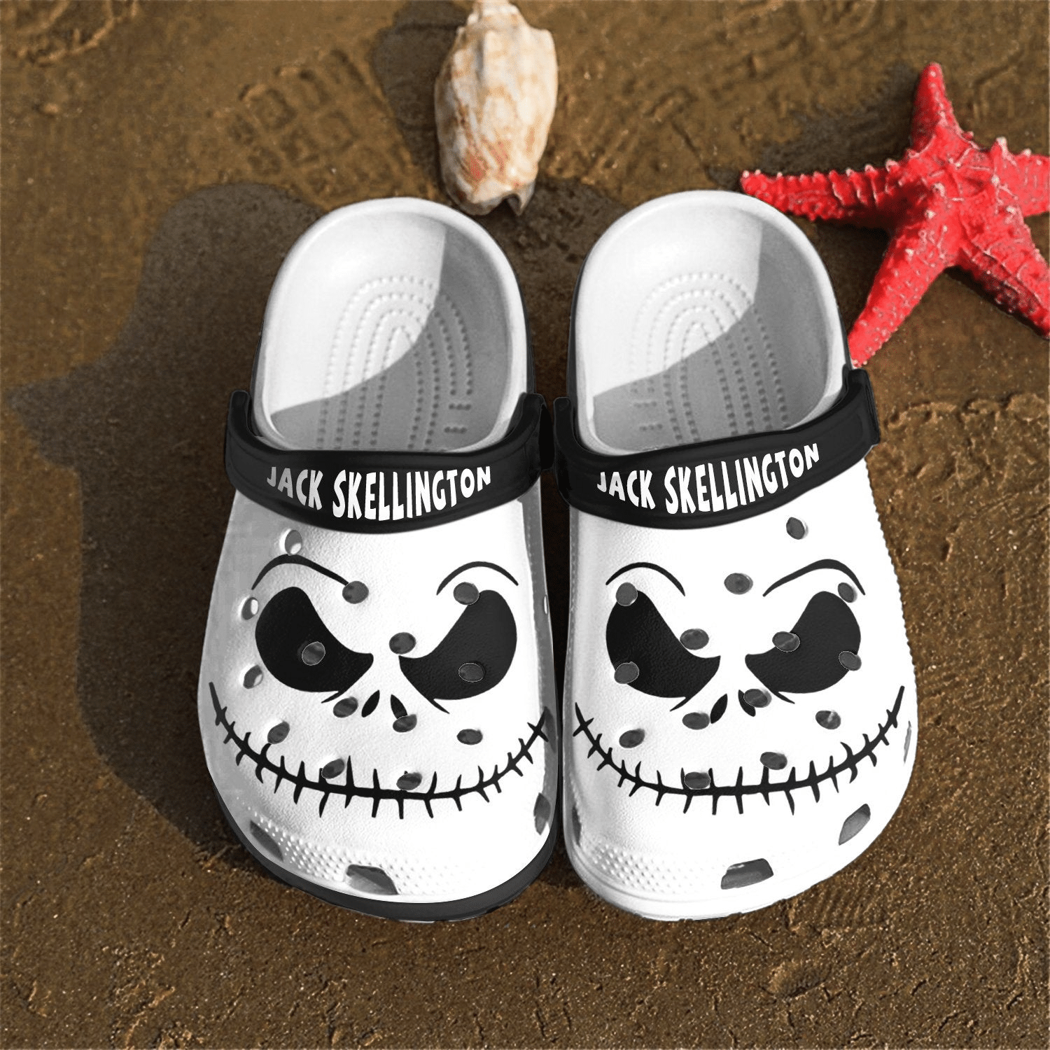Jack Skellington Cartoon Halloween Crocs Crocband Shoes Clogs Custom Name For Men Women And Kids - Image 2