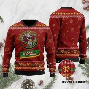 Jack Skellington Christmastown Claw Sally?S Seltzer Deadly Nightshade Ugly Christmas Sweater Adult 3D Funny Matching for family