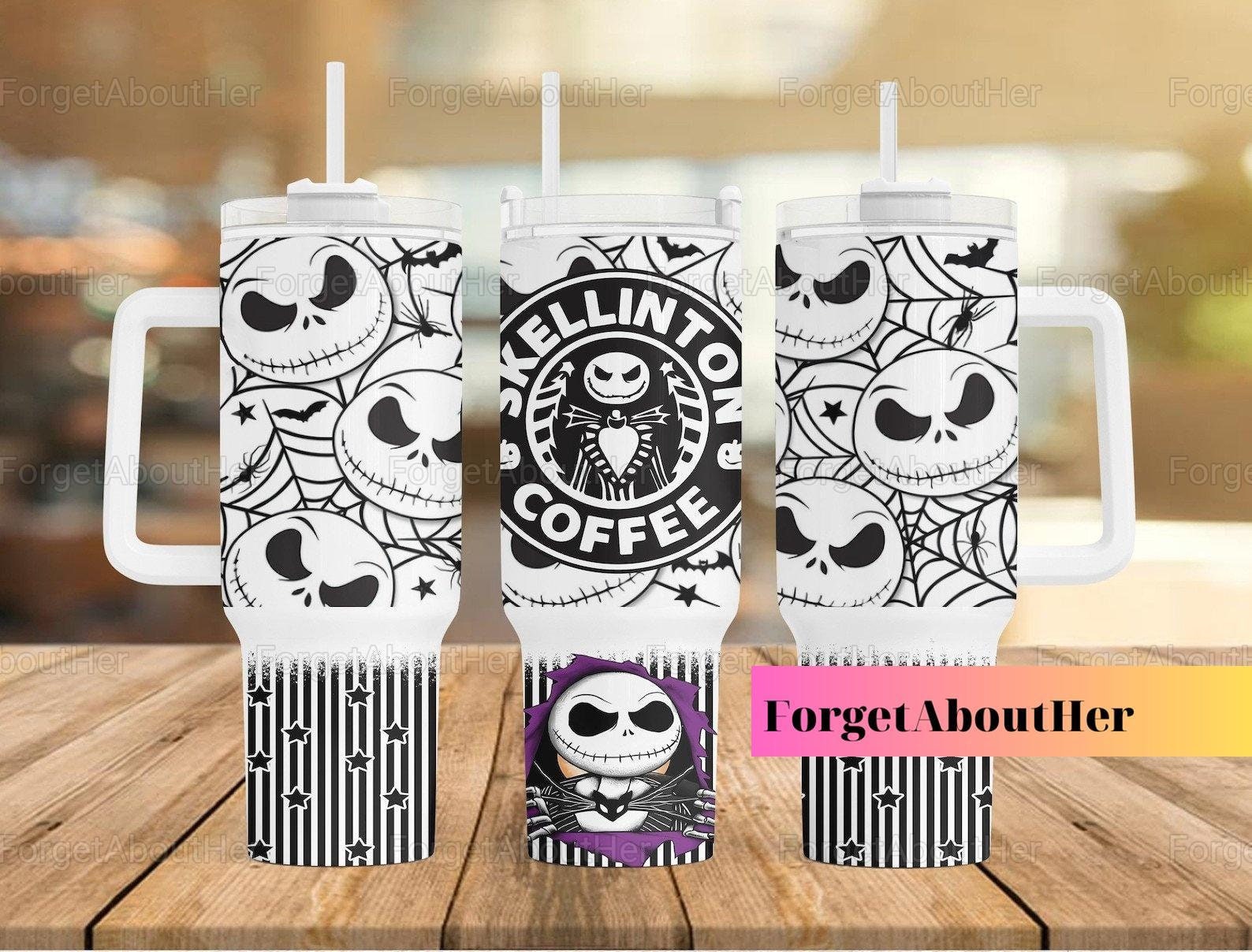 Jack Skellington Coffee The Nightmare Before Christmas Cartoon Custom Stanley Cup 40 oz 30 oz Tumbler With HandleTVC2301161