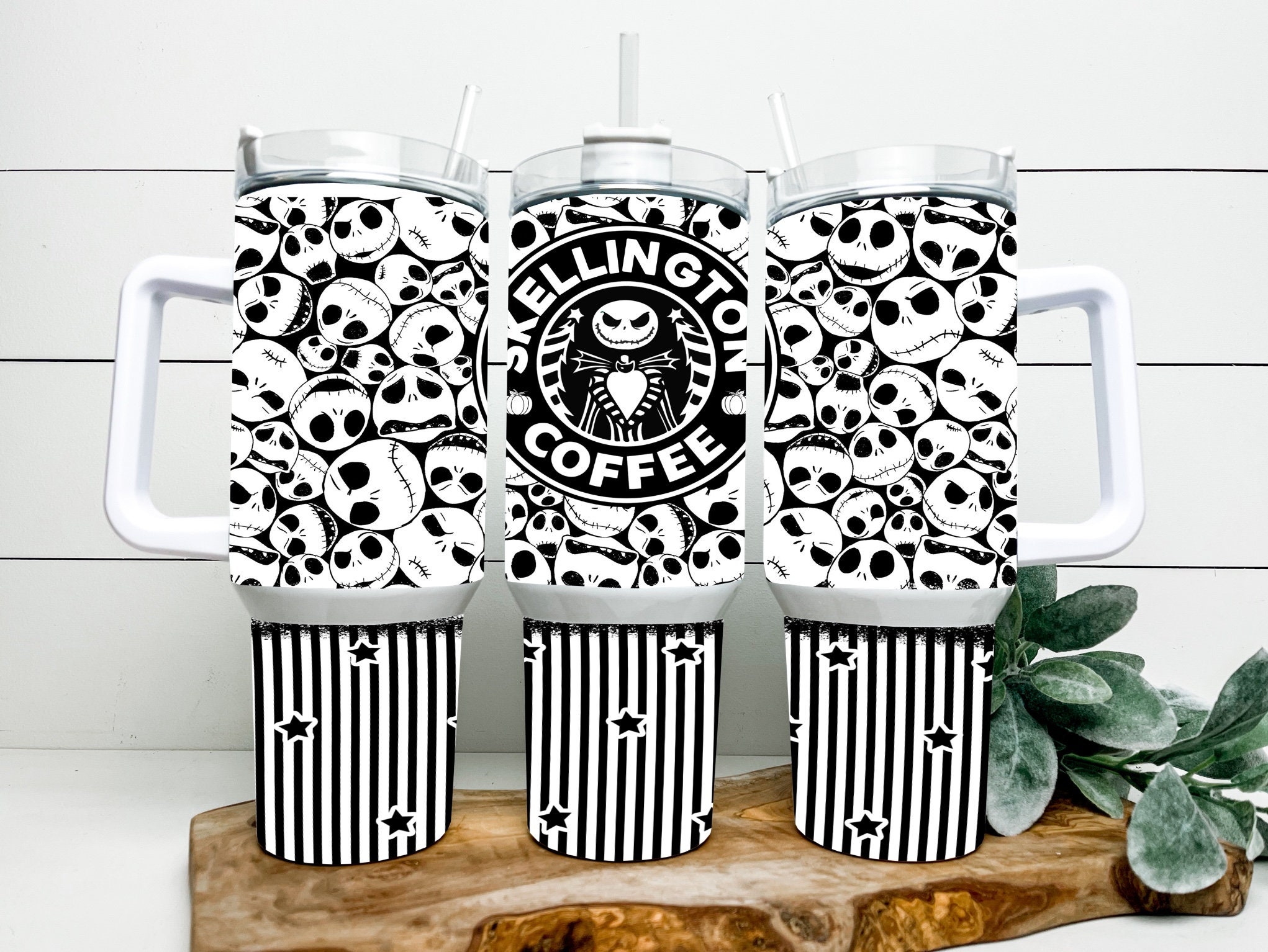 Jack Skellington Coffee The Nightmare Before Christmas Cartoon Custom Stanley Cup 40 oz 30 oz Tumbler With HandleTVC2301164