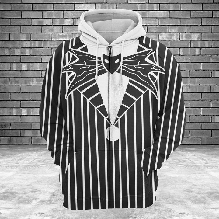 Jack Skellington Costume 3D All Over Print Hoodie, Zip Hoodie