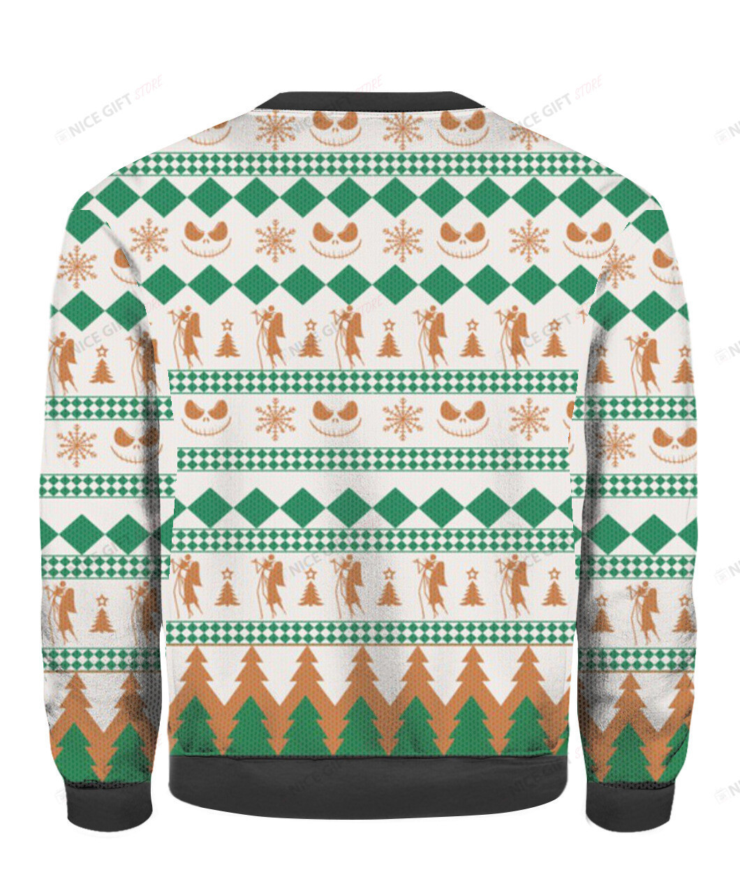 Jack Skellington I Love You To The Moon And Back Ugly Christmas Sweater Adult 3D Funny Matching for family - Image 4