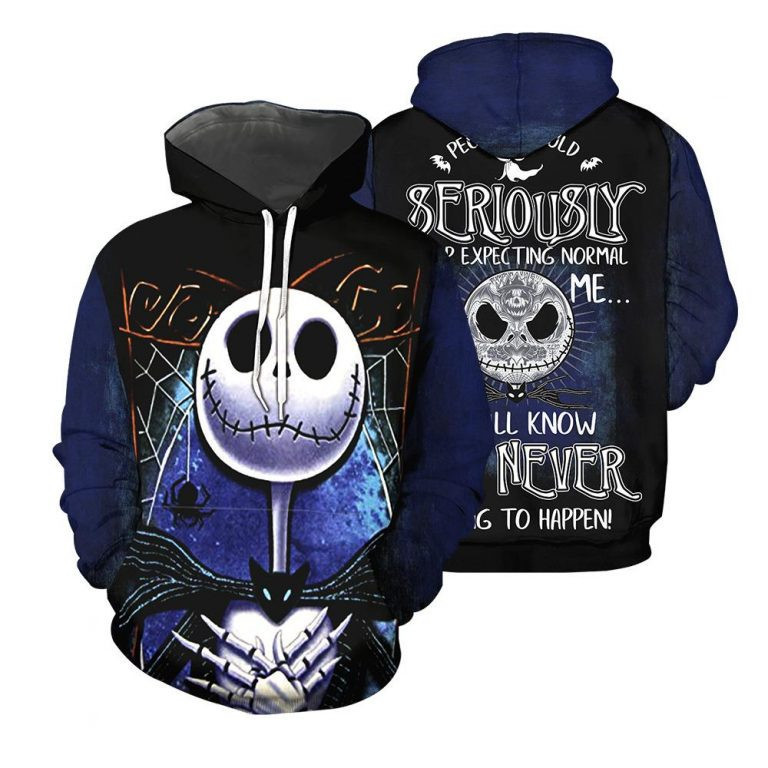 Jack Skellington Seriously Expecting Normal Pumpkin 3D All Over Print Hoodie, Zip Hoodie
