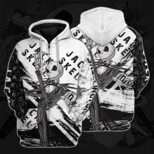 Jack Skellington The Nightmare Before Christmas 3D Ugly Christmas Sweater Adult 3D Funny Matching for family
